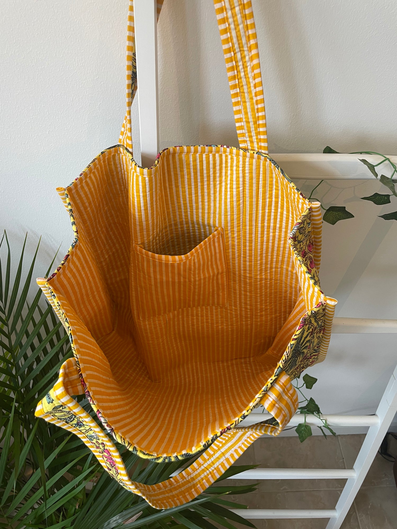 Yellow Quilted Bag