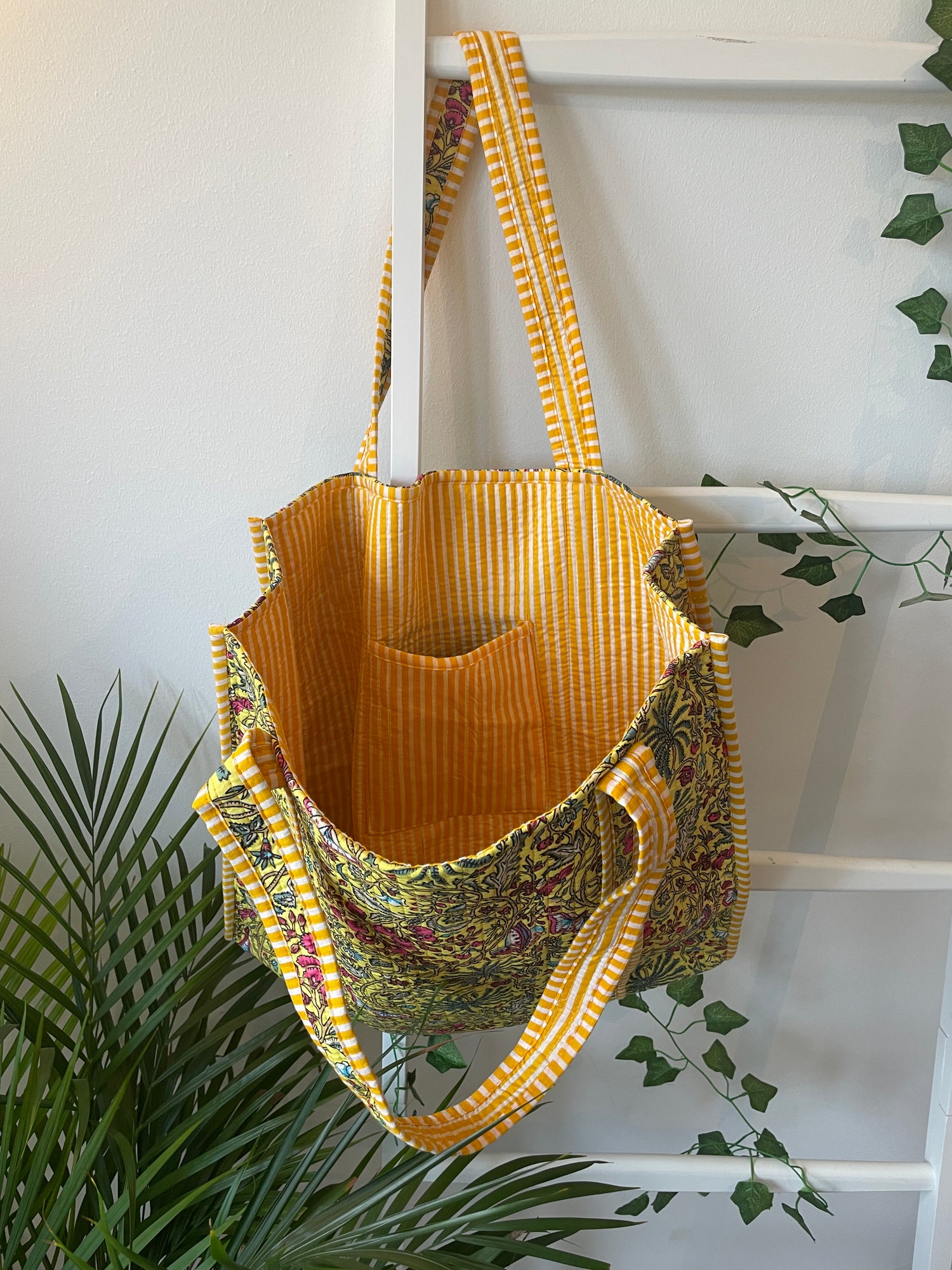Yellow Quilted Bag